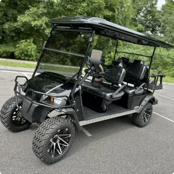 Paradise Rentals KW black 6-seater electric golf cart